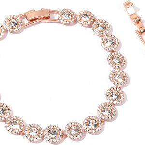 Crystal Necklace Copper Adjustable Chain Extendable Bracelet Elegant Jewelry